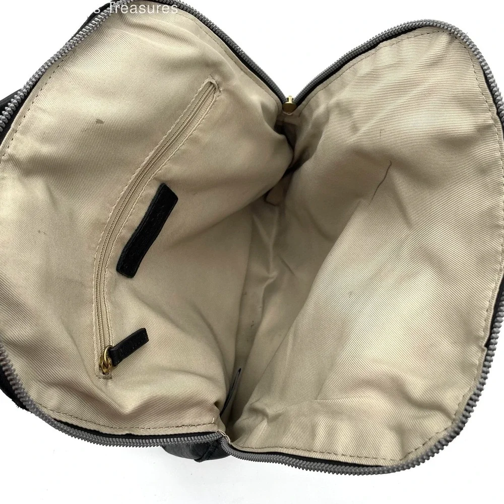 VTG American Leather Co. Black Leather Y2K Minimalist Capsule Unisex Backpack